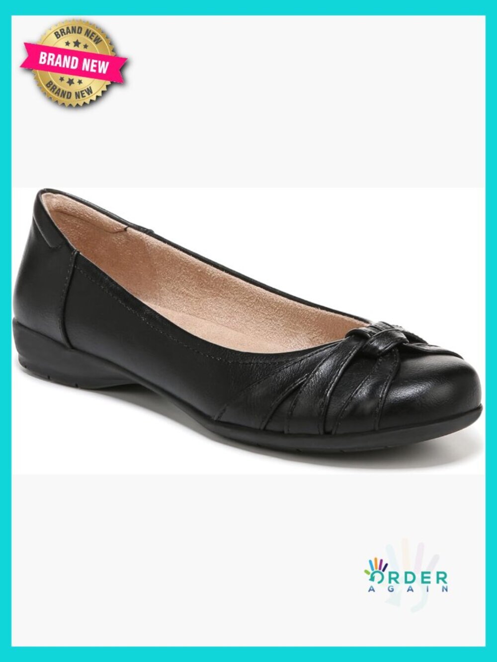 Ballet Flats Slip-On Comfort Arch Support Memory Foam Lightweight Knot Detail